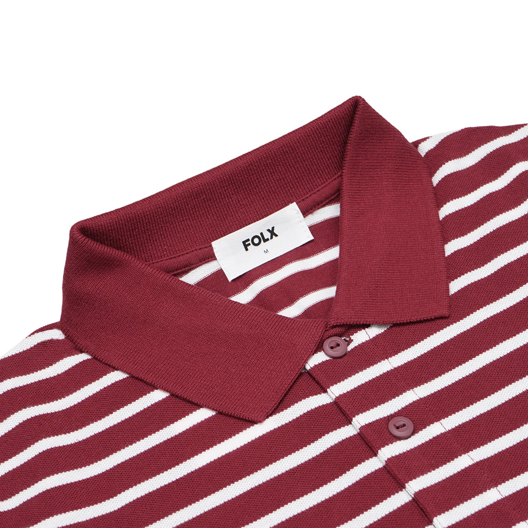 FOLX Stripes Pique Polo Shirt
