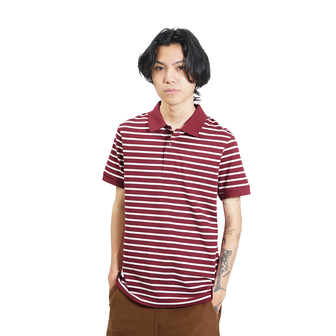 FOLX Stripes Pique Polo Shirt