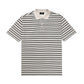 FOLX Knitted Striped Pique Polo Shirt