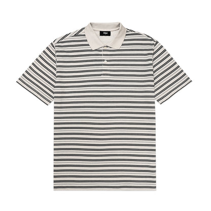 FOLX Knitted Stripes Pique Polo Shirt