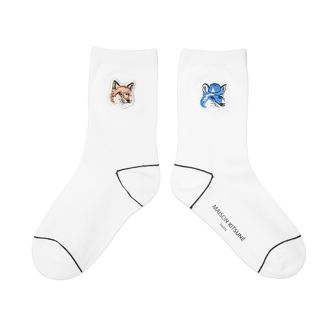 MKS Bicolor Fox Head Mid Socks