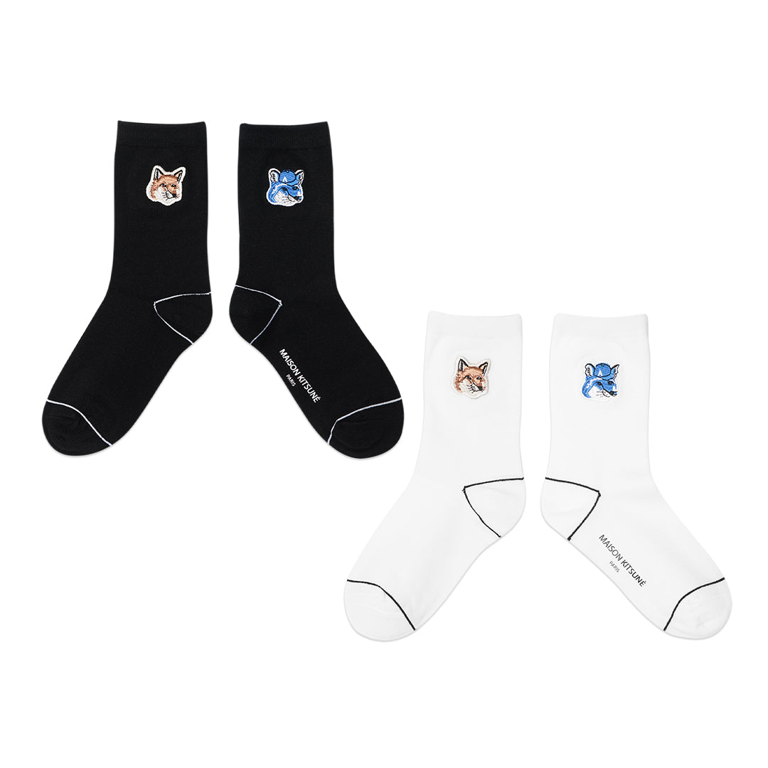 MKS Bicolor Fox Head Mid Socks