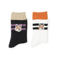 MKS Bicolor Stripes Fox Head Mid Socks