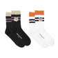 MKS Bicolor Stripes Fox Head Mid Socks