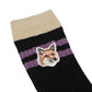 MKS Bicolor Stripes Fox Head Mid Socks