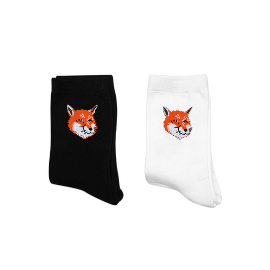 MKS Jacquard Fox Head Mid Socks