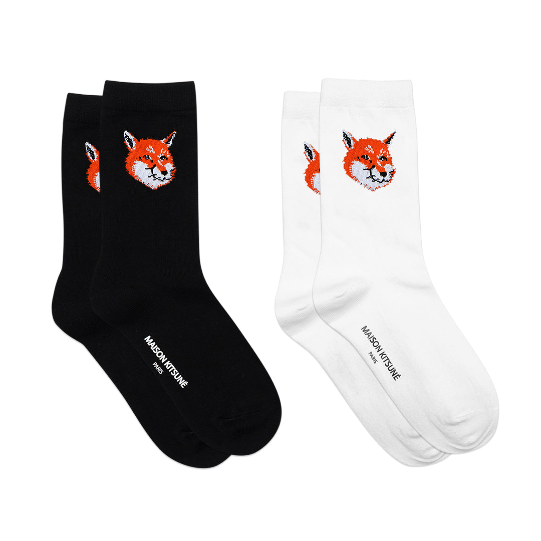 MKS Jacquard Fox Head Mid Socks