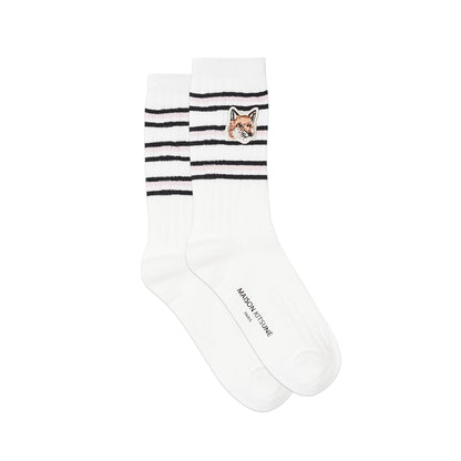 MKS Multicolor Stripes Fox Head Mid Socks