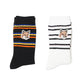 MKS Multicolor Stripes Fox Head Mid Socks
