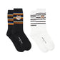 MKS Multicolor Stripes Fox Head Mid Socks
