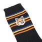 MKS Multicolor Stripes Fox Head Mid Socks