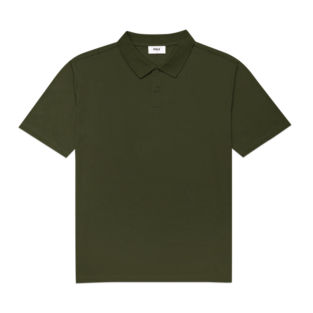 FOLX Lightweight Two-Button Polo Shirt