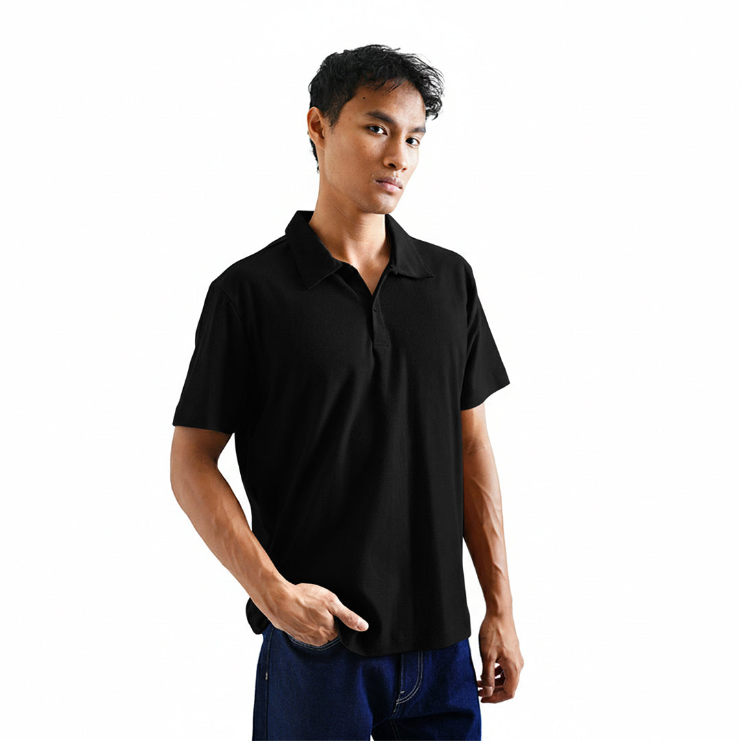 FOLX Lightweight Two-Button Polo Shirt