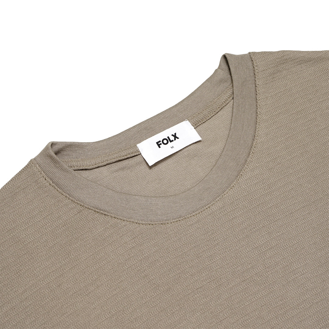 FOLX Wavy Texture Pocket T-Shirt