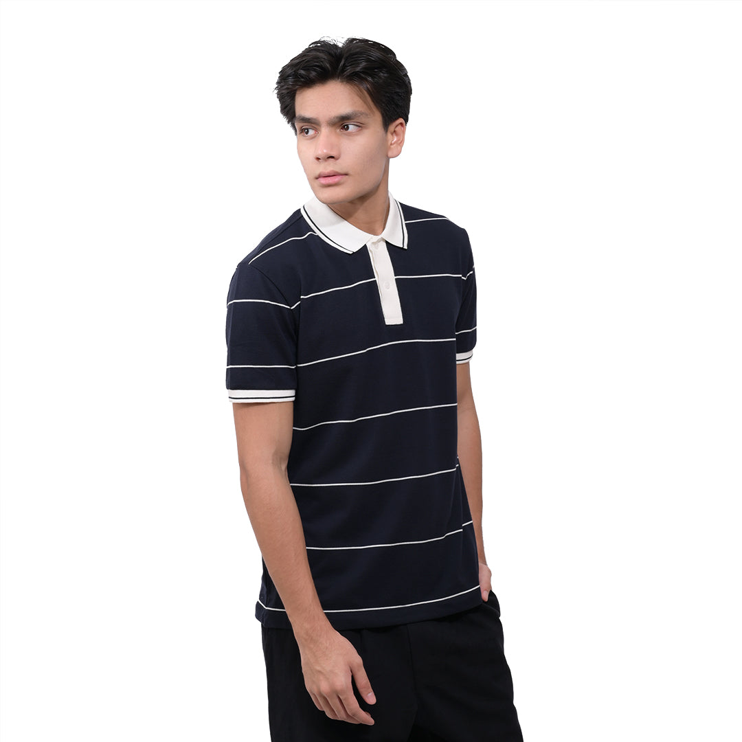FOLX Signature Horizon Stripe Polo Shirt