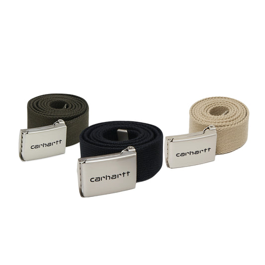 CHT Clip Chrome Buckle Webbed Belt