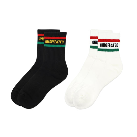 Undefeated Bicolor Stripes Quarter Socks
