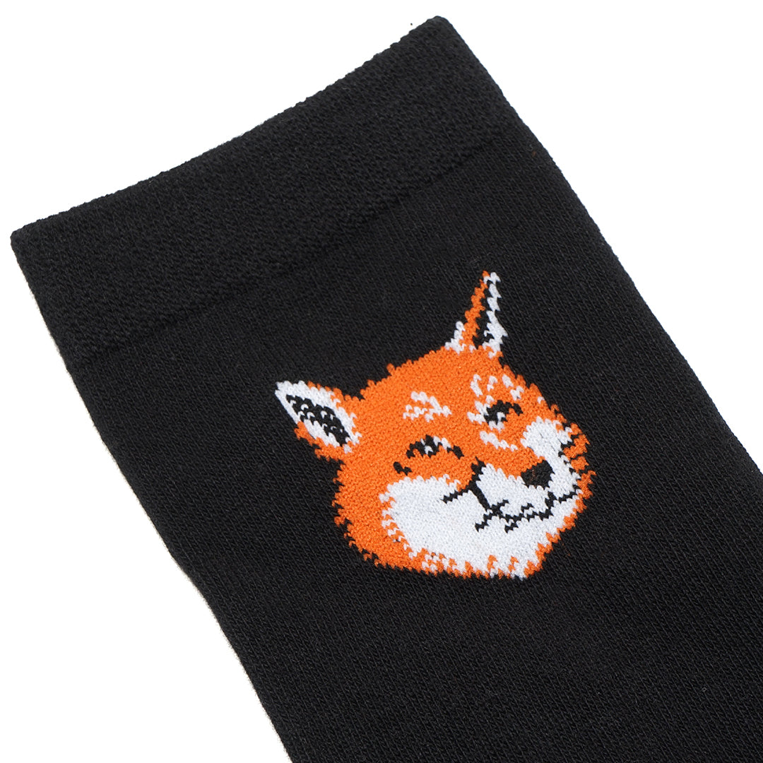 MKS Jacquard Fox Head Mid Socks