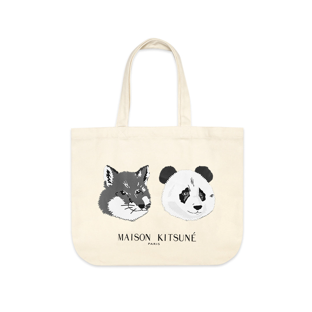 MKS Chendu Panda and Fox Head Tote Bag