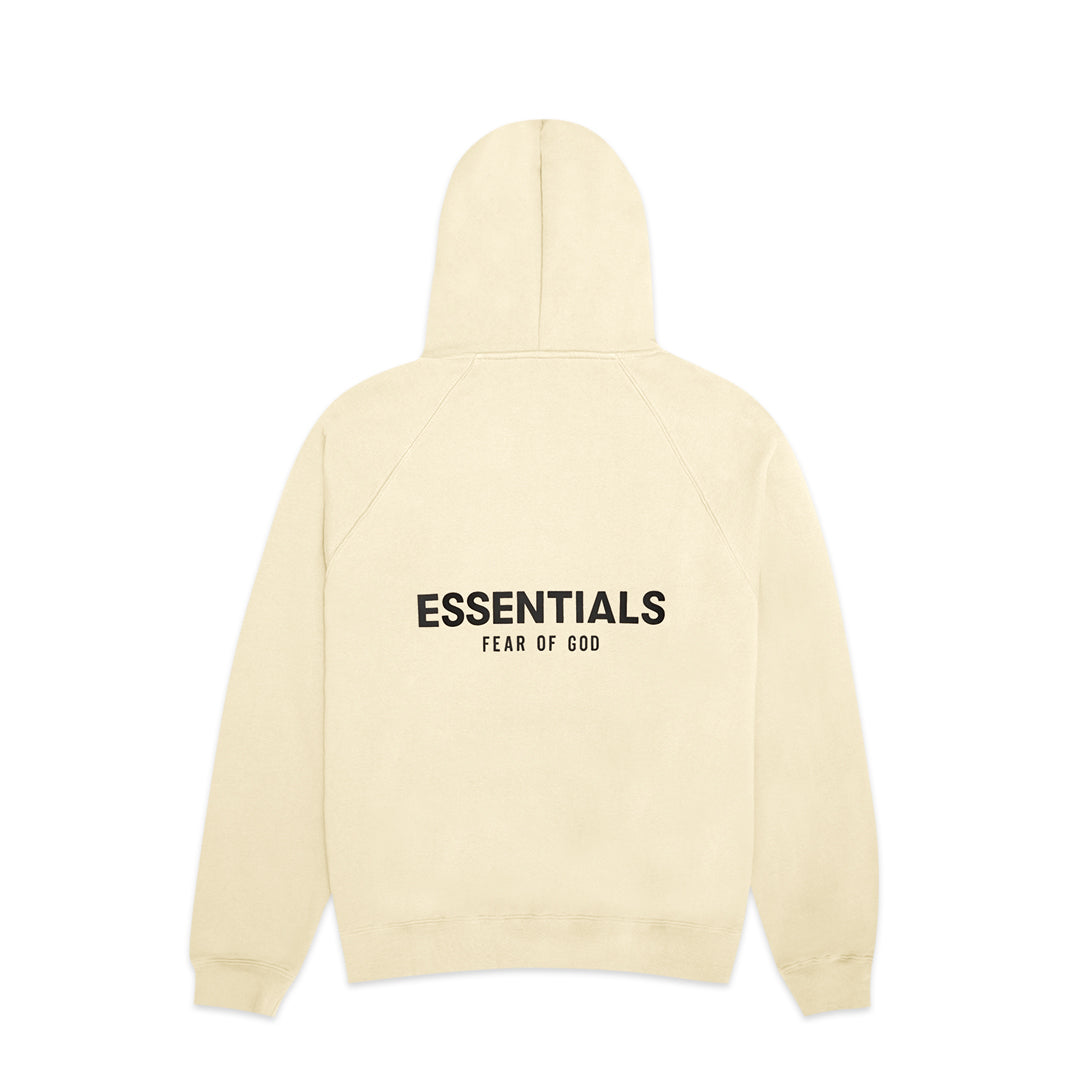 FOG Essentials Back Black Rubber Text Hoodie