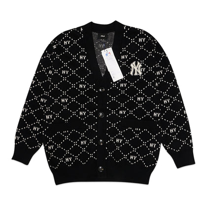 M7B Diamond Monogram Jacquard Cardigan