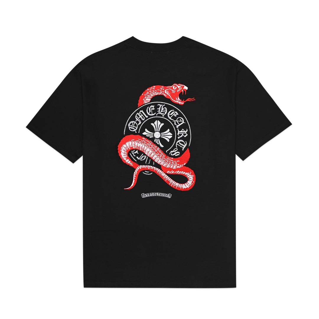 CHR Cross Snake Embroidery T-Shirt