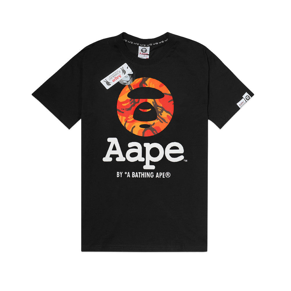 AAPE Moon Face Orange Camo T-Shirt