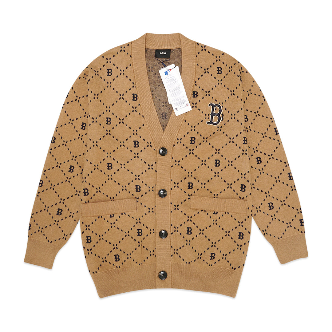 M7B Diamond Monogram Jacquard Cardigan