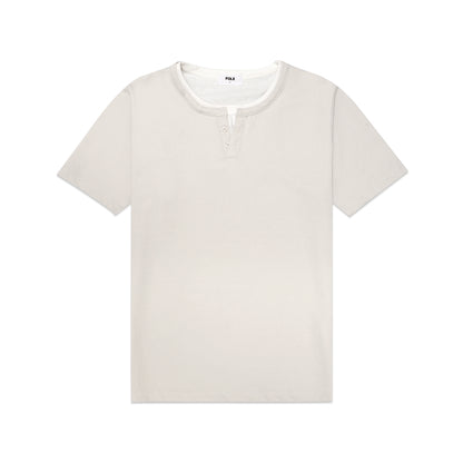 FOLX Faux Layered Henley T-Shirt