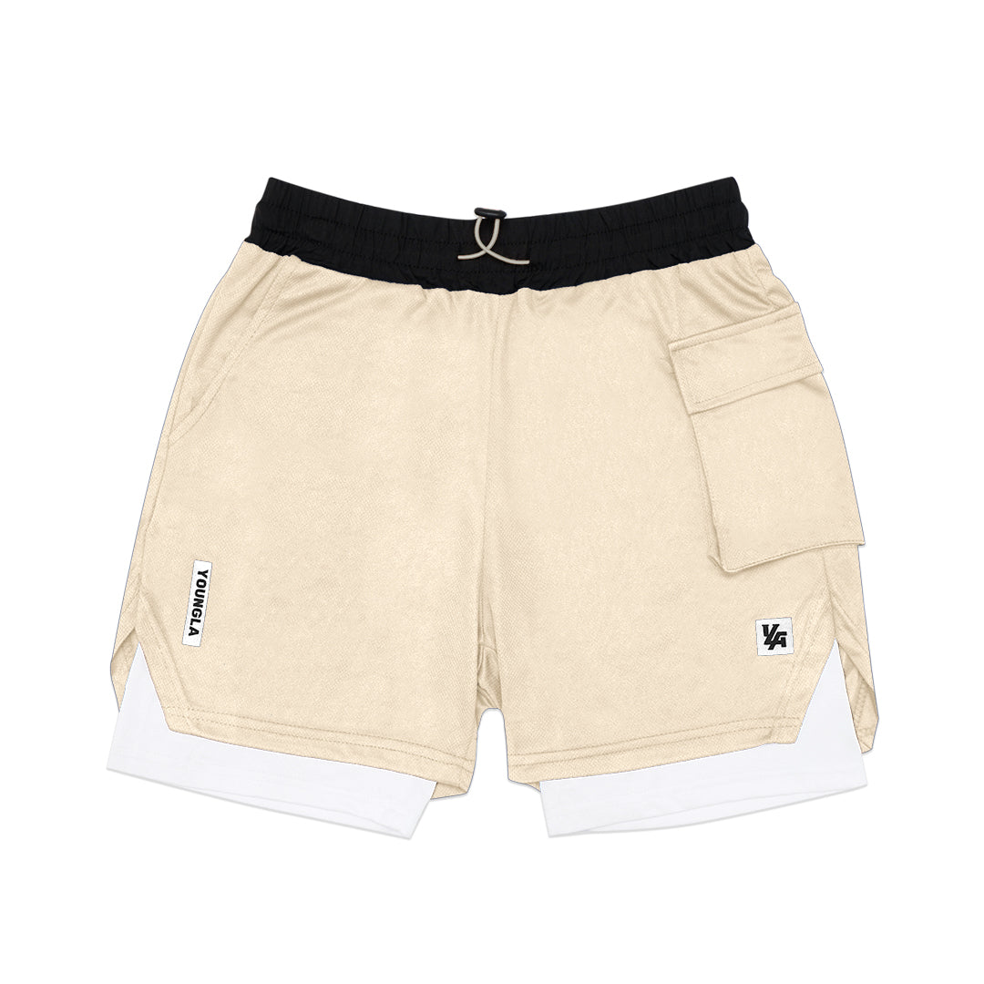 YOUNGLA Flap Pocket Liner Shorts