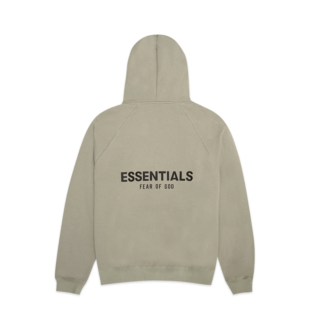 FOG Essentials Back Black Rubber Text Hoodie