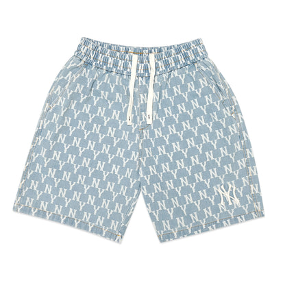 M7B Classic Monogram Denim Shorts
