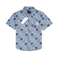 M7B Checkerboard Monogram Denim Short Sleeve Shirt