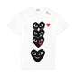 CDG Play Vertical Emoji Hearts T-Shirt