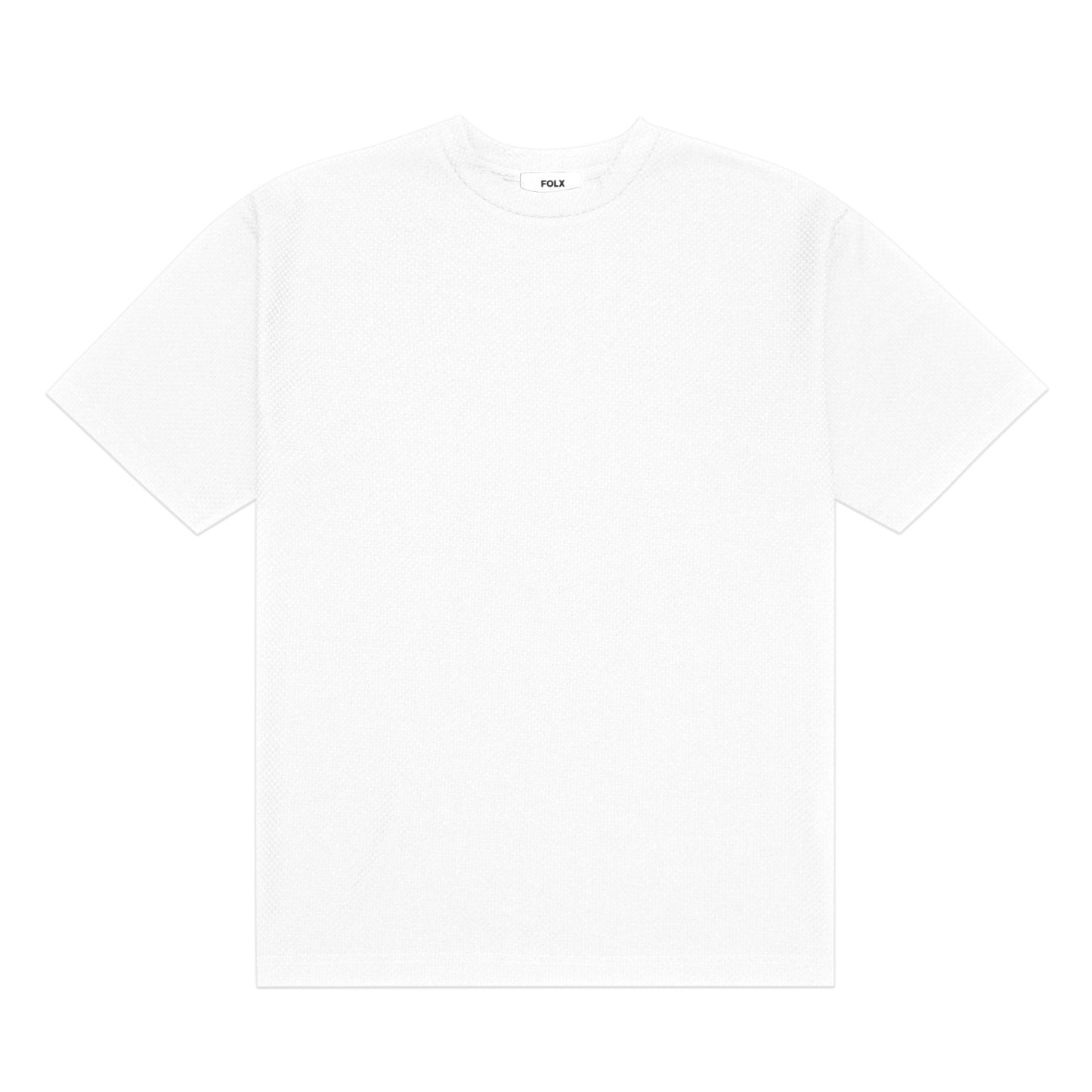 FOLX Solid Square Textured T-Shirt