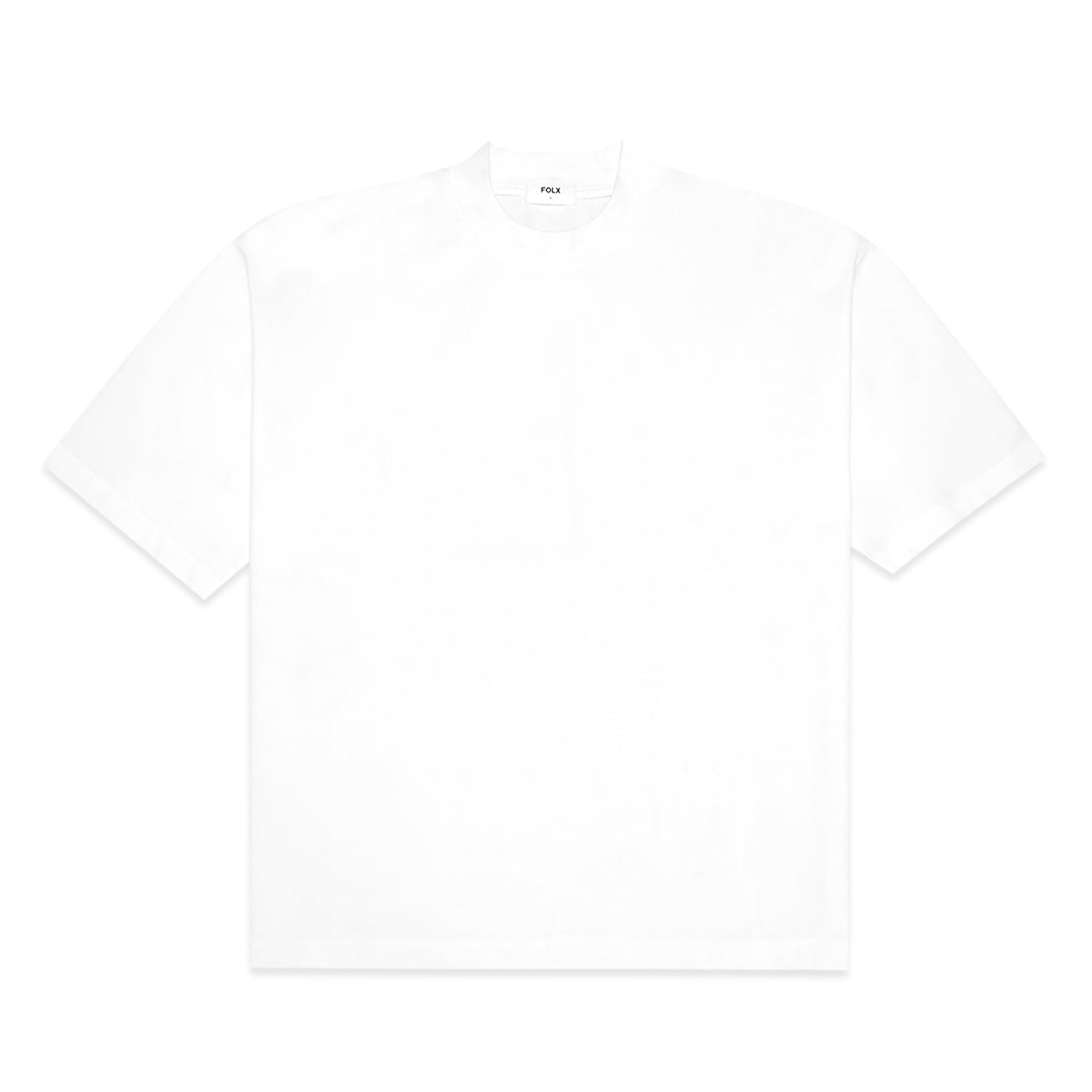 FOLX Oversized Fit Mock Neck Mercerised T-Shirt
