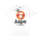 AAPE Moon Face Orange Camo T-Shirt