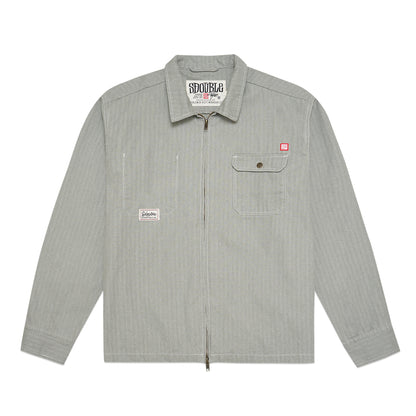 SDOUBLE Herringbone Denim Zip Jacket
