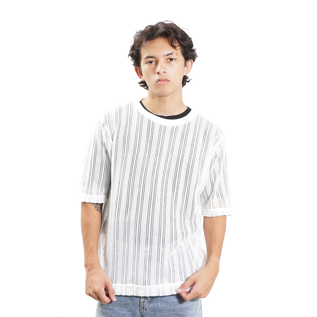 FOLX See-Through Knit T-Shirt