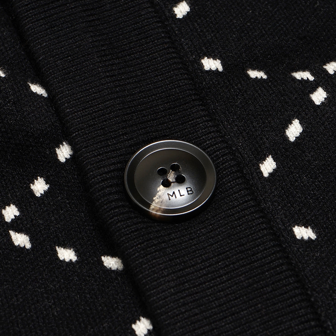 M7B Diamond Monogram Jacquard Cardigan