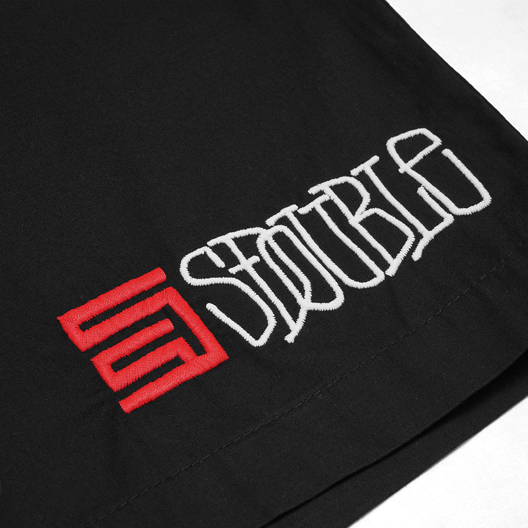 SDOUBLE Embroidery Logo Poplin Coast Shorts