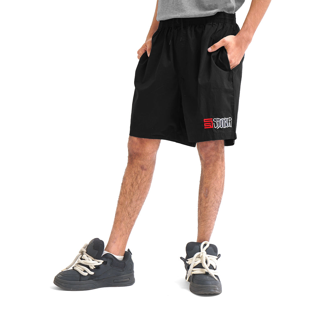 SDOUBLE Embroidery Logo Poplin Coast Shorts