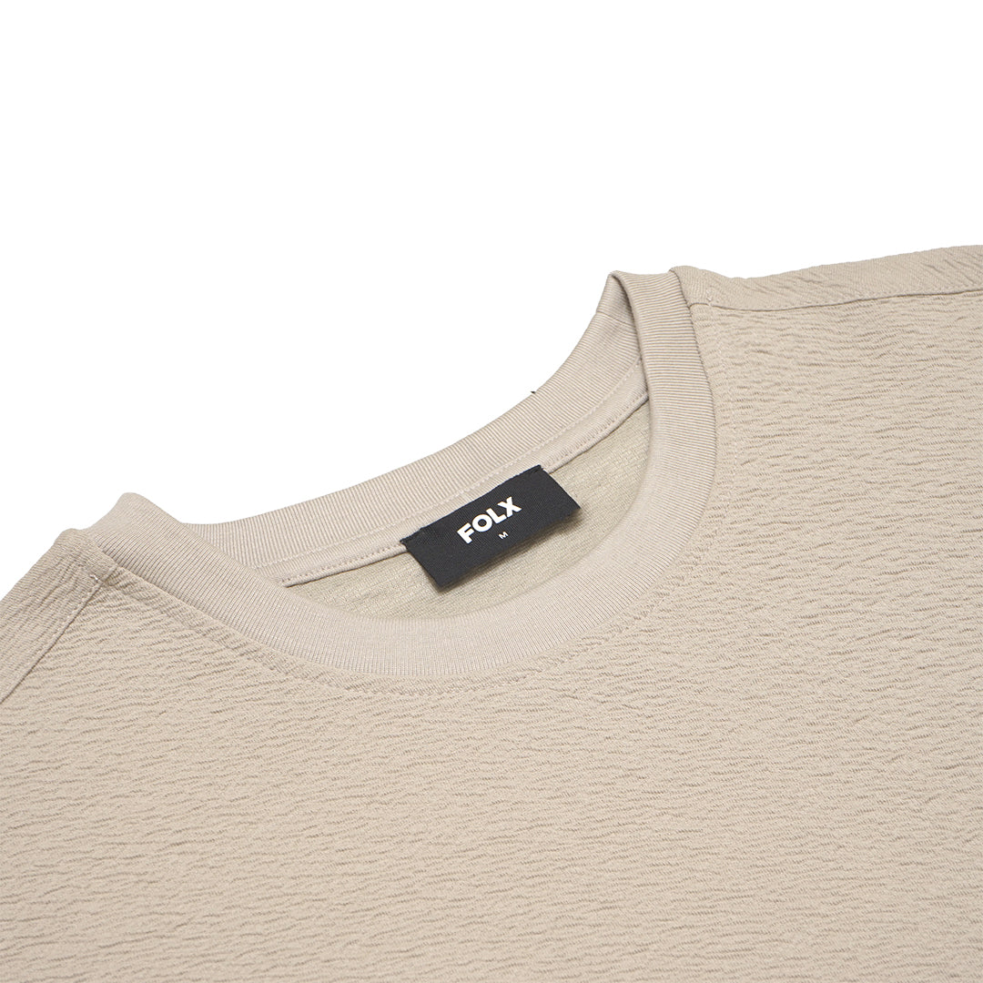 FOLX Ripple Texture Oversized T-Shirt