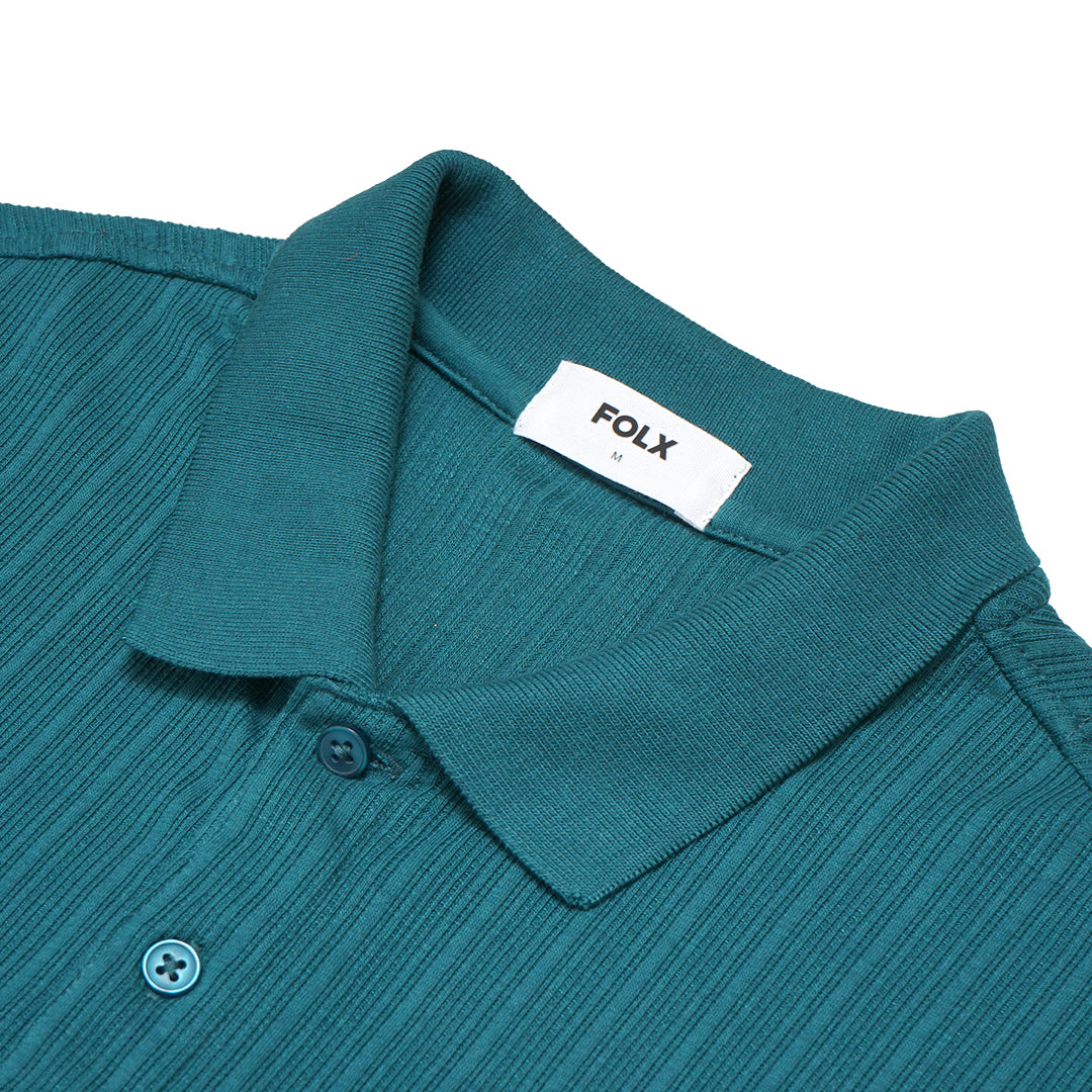 FOLX Ridge Textured Polo Shirt