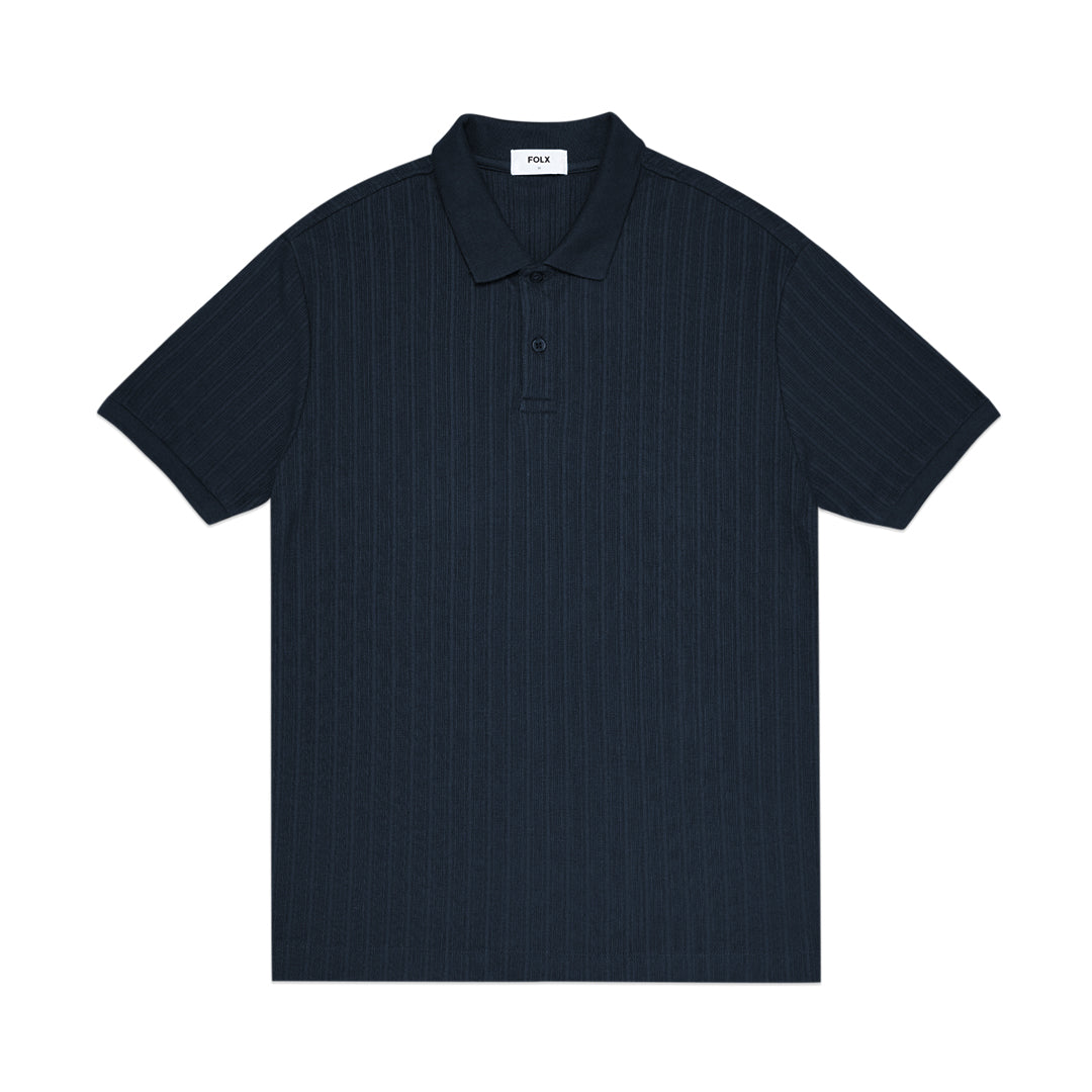 FOLX Ridge Textured Polo Shirt