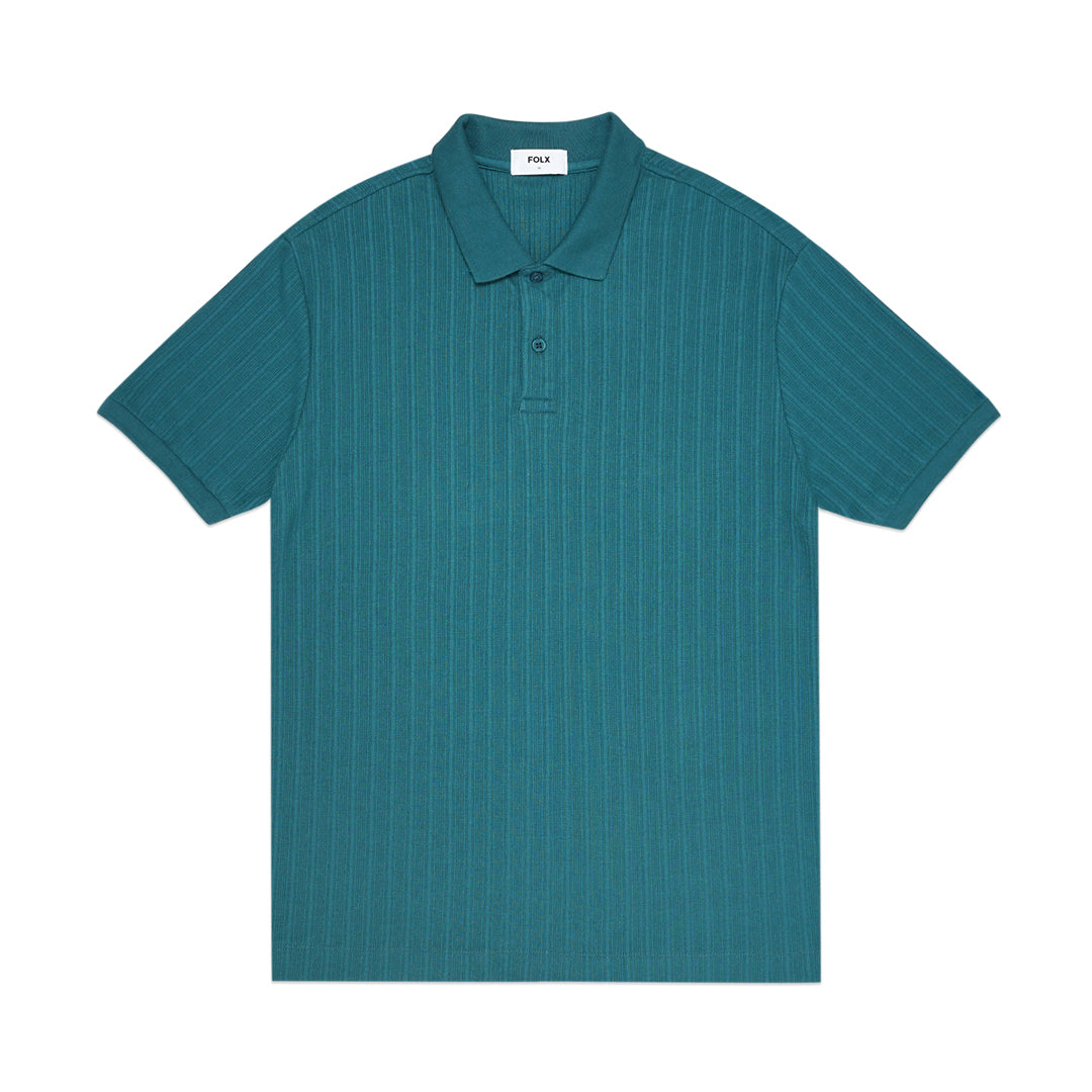 FOLX Ridge Textured Polo Shirt