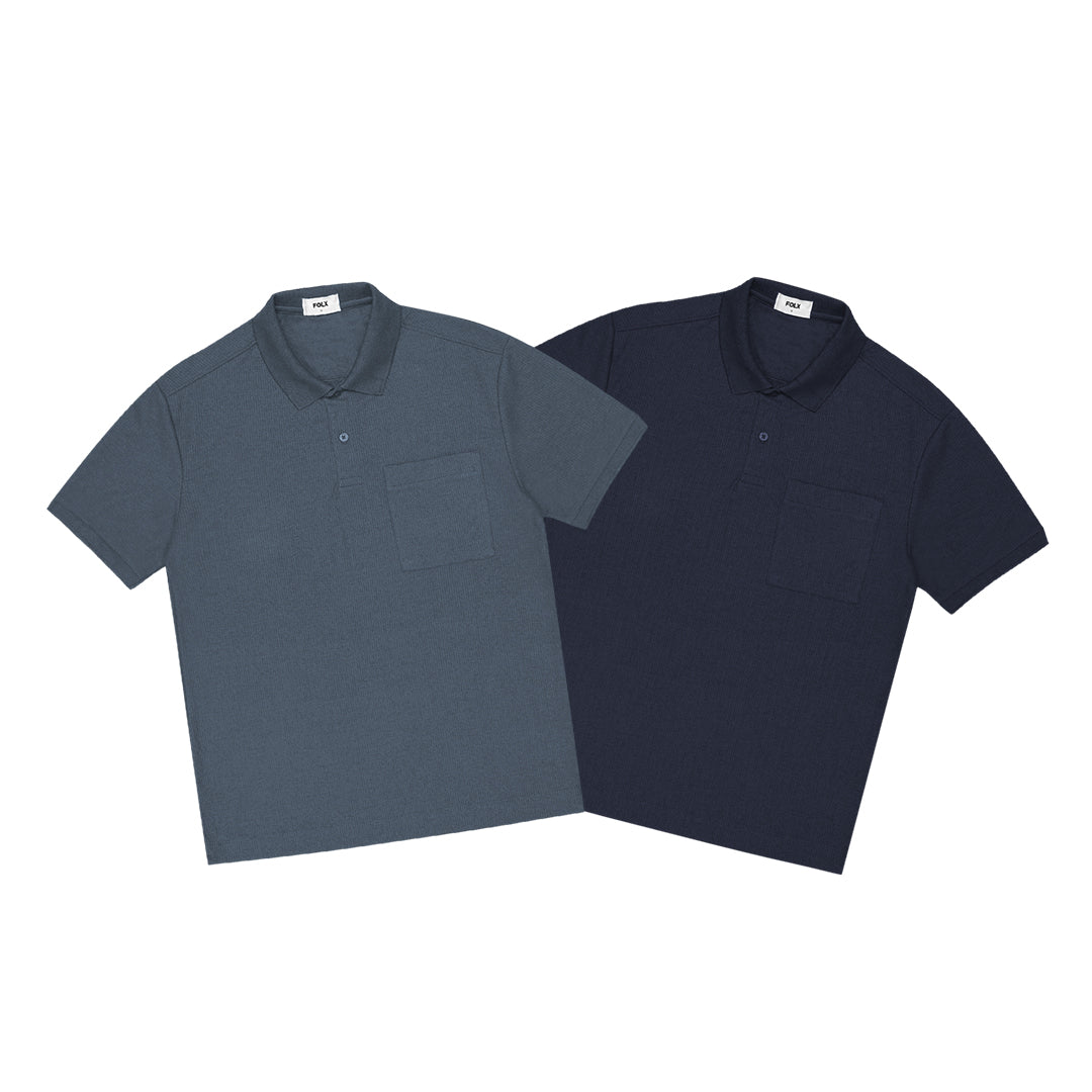 FOLX Signature Rib Pocket Polo Shirt