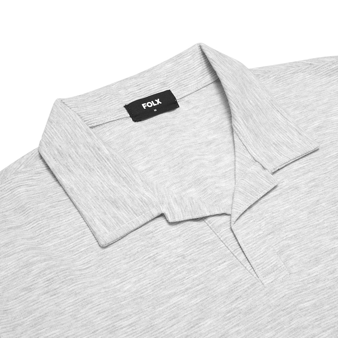 FOLX Openline Textured Polo Shirt