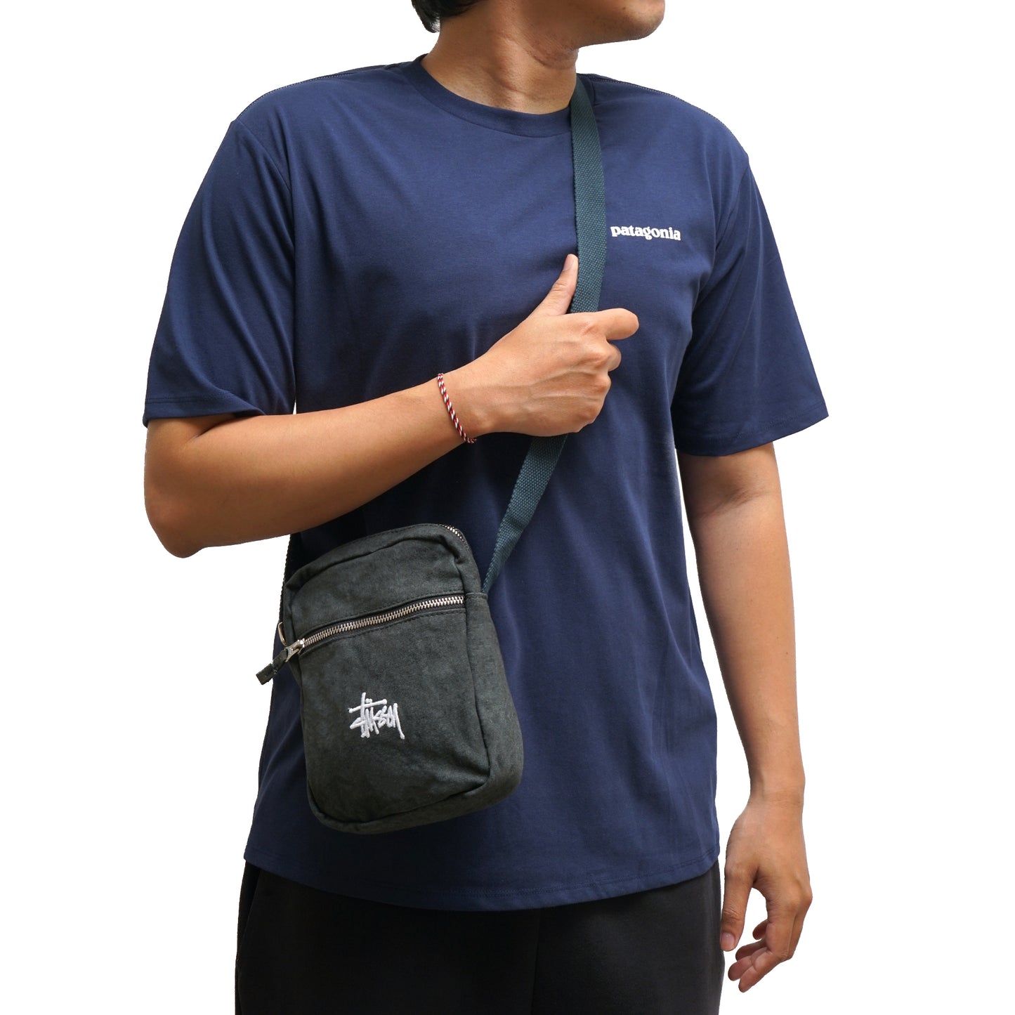 Stussy Canvas Zipper Sling Bag