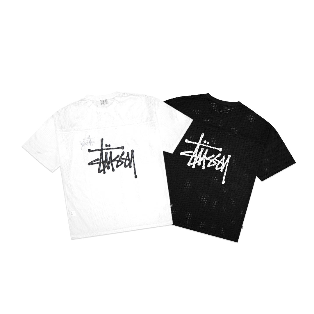 Stussy Stock Logo Mesh Jersey T-Shirt